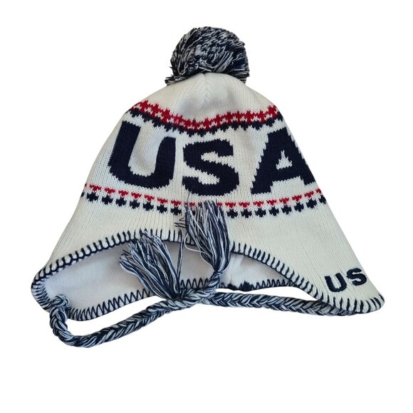USA Soccer Beanie Hat With Pom & Tassels  Official US Merchandise - Picture 1 of 8